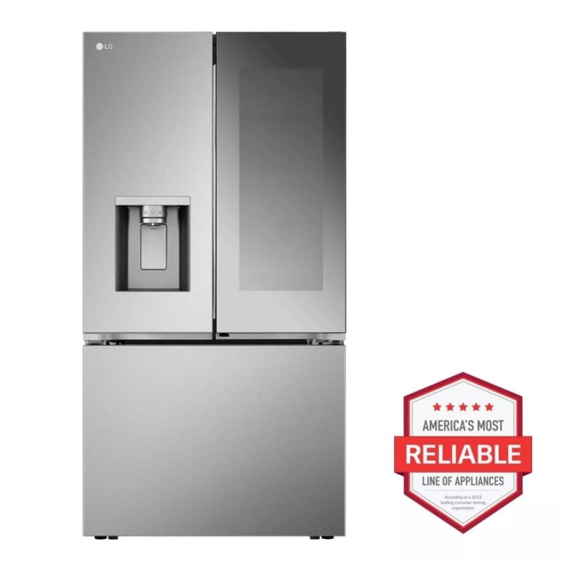31 cu. ft. Smart Standard-Depth MAX™ French Door Refrigerator with Four Types of Ice and Mirror InstaView® LRYKS3106S