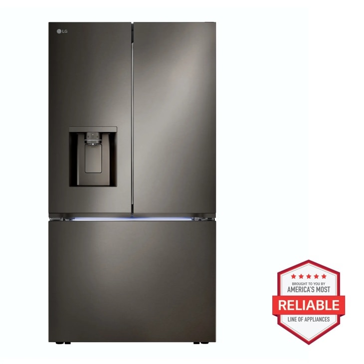 LG 26 cu. ft. Smart Counter-Depth MAX™ French Door Refrigerator with Four Types of Ice Black Stainless Steel LRYXC2606D Picture 1
