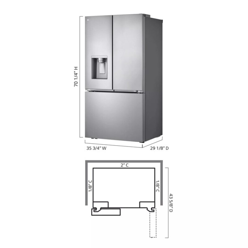 26 Cu. Ft. Smart Counter-depth Max™ French Door Refrigerator With Four Types Of Ice LRYXC2606S