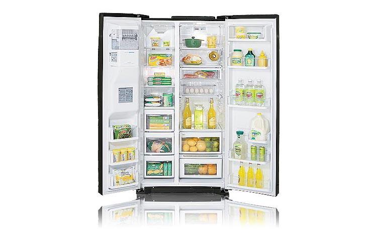 Cabinet-Depth Side-By-Side Refrigerator with Ice and Water Dispenser (21 cu.ft.) LSC21943ST
