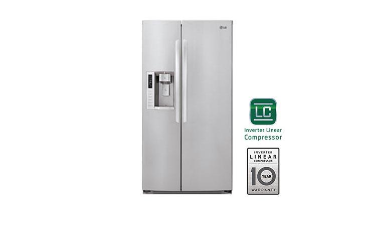 Large Capacity Side-by-Side Counter Depth Refrigerator with Ice & Water Dispenser LSC24971ST