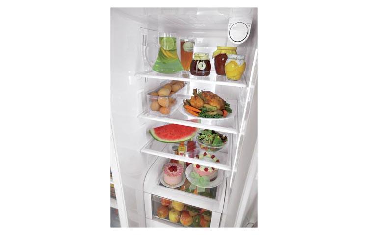 Large Capacity Side-by-Side Counter Depth Refrigerator with Ice & Water Dispenser LSC24971ST