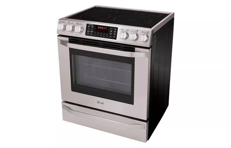 LG Studio - 5.4 cu. ft. Capacity Electric Slide-in Oven Range with Dual True Convection System LSES302ST