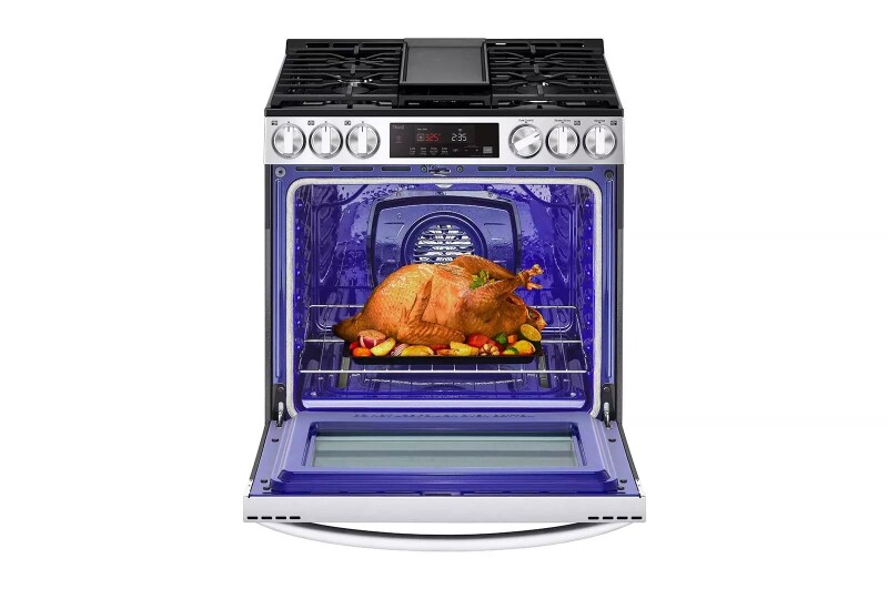 5.8 cu ft. Smart Wi-Fi Enabled Fan Convection Gas Slide-in Range with Air Fry & EasyClean® LSGL5833F