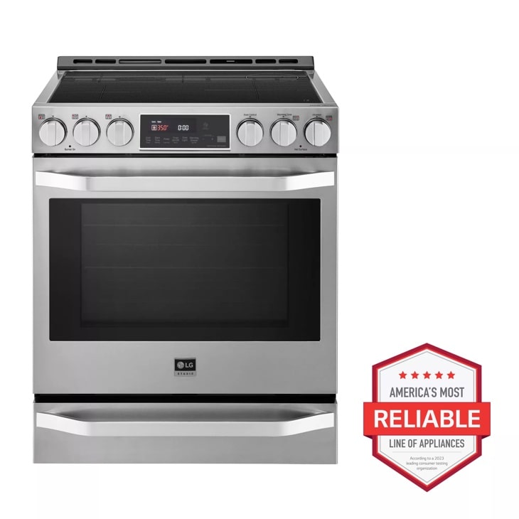 LG STUDIO 6.3 cu. ft. Induction Slide-in Range with ProBake Convection® and EasyClean® LSIS3018SS