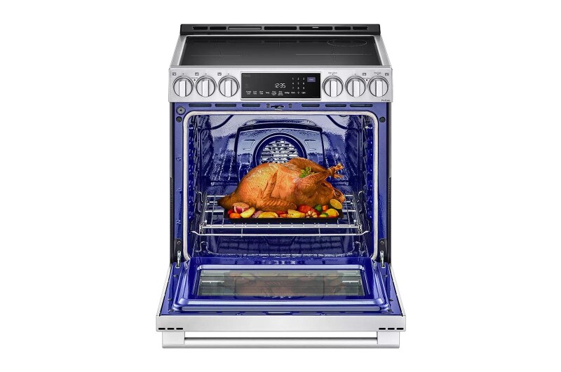 LG STUDIO 6.3 cu. ft. InstaView® Induction Slide-in Range with Air Fry and Air Sous Vide LSIS6338F