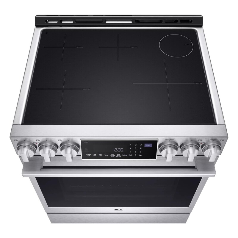 LG STUDIO 6.3 cu. ft. InstaView® Induction Slide-in Range with Air Fry and Air Sous Vide LSIS6338F