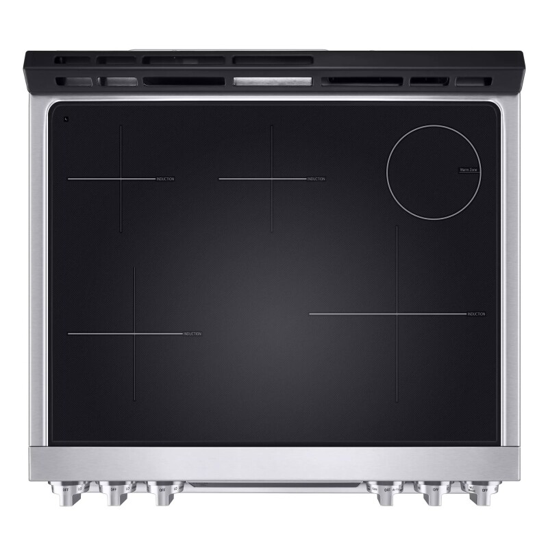 LG STUDIO 6.3 cu. ft. InstaView® Induction Slide-in Range with Air Fry and Air Sous Vide LSIS6338F