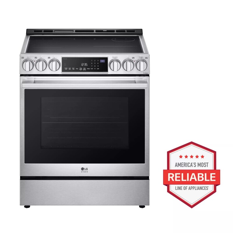 LG STUDIO 6.3 cu. ft. InstaView® Induction Slide-in Range with Air Fry and Air Sous Vide LSIS6338F