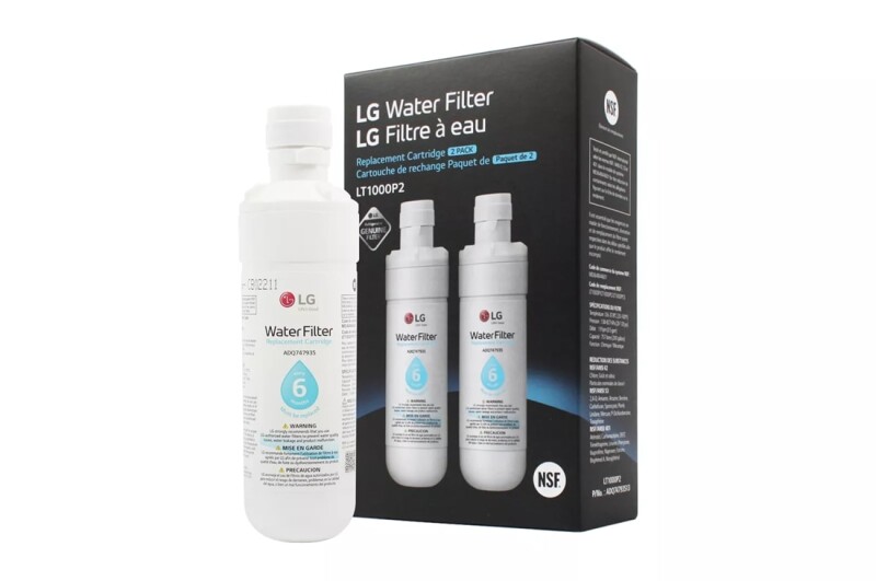 LG - 6 Month / 200 Gallon Capacity Replacement Refrigerator Water Filter 2-Pack (NSF42, NSF53, and NSF401*) LT1000P2