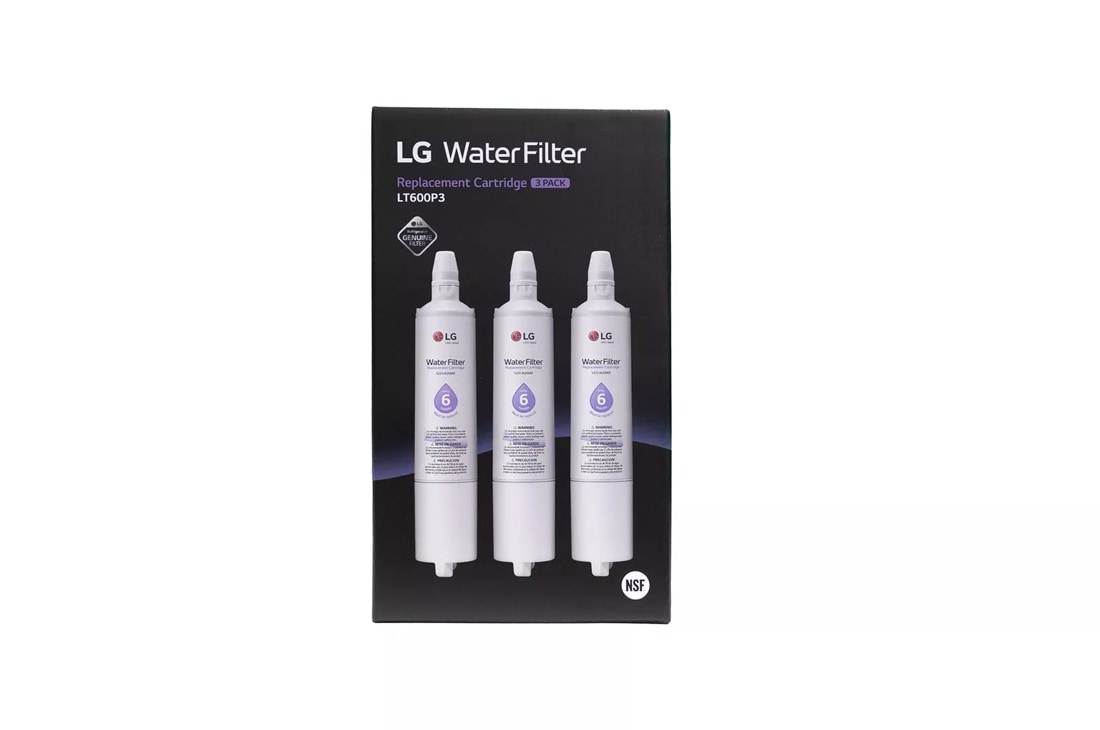 LG - 6 Month / 300 Gallon Capacity Replacement Refrigerator Water Filter 3-Pack (NSF42 and NSF53*) LT600P3
