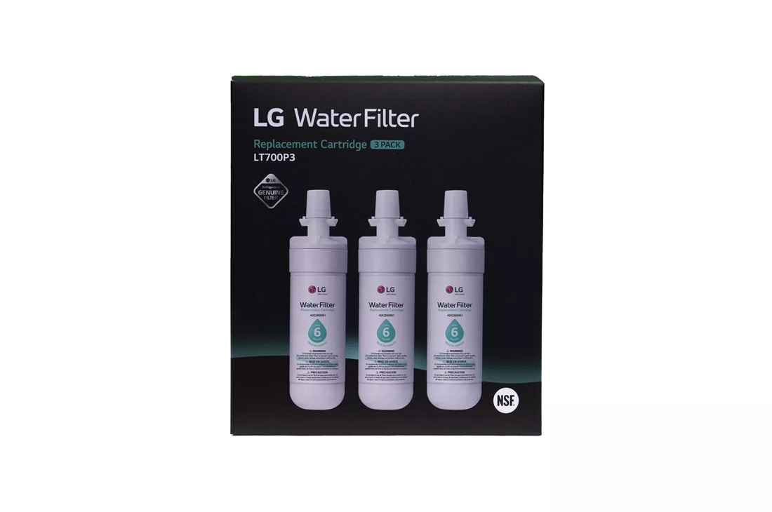 LG - 6 Month / 200 Gallon Capacity Replacement Refrigerator Water Filter 3-Pack (NSF42 and NSF53*) LT700P3