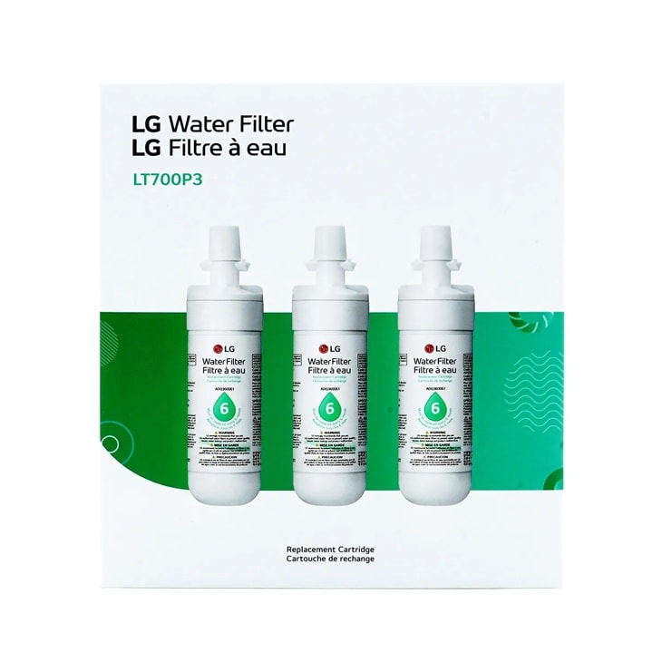 LG - 6 Month / 200 Gallon Capacity Replacement Refrigerator Water Filter 3-Pack (NSF42 and NSF53*) LT700P3