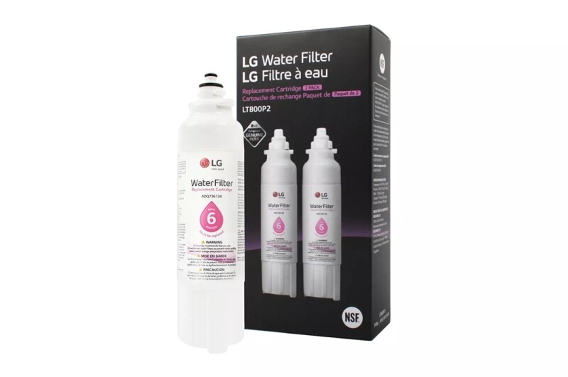 LG - 6 Month / 200 Gallon Capacity Replacement Refrigerator Water Filter 2-Pack (NSF42 and NSF53*) LT800P2