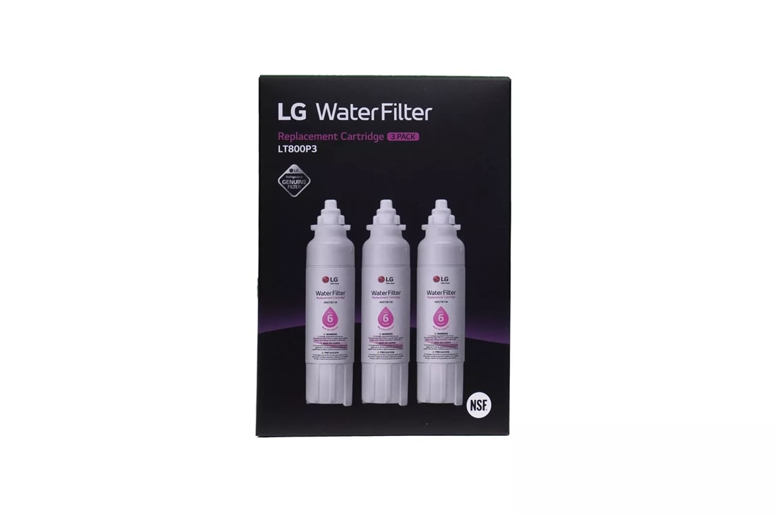 LG - 6 Month / 200 Gallon Capacity Replacement Refrigerator Water Filter 3-Pack (NSF42 and NSF53*) LT800P3
