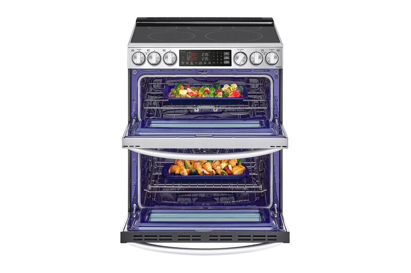 7.3 cu. ft. Smart Electric Double Oven Slide-in Range with InstaView®, ProBake® Convection, Air Fry, and Air Sous Vide LTEL7337F