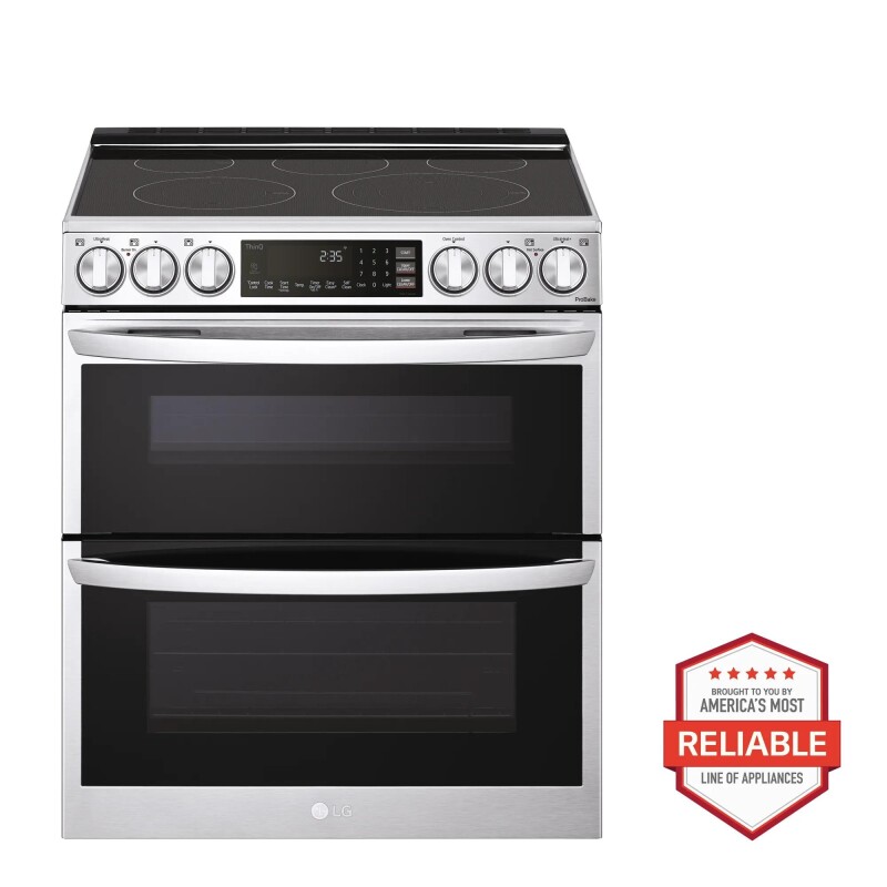 7.3 cu. ft. Smart Electric Double Oven Slide-in Range with InstaView®, ProBake® Convection, Air Fry, and Air Sous Vide LTEL7337F