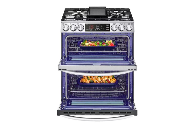 6.9 cu. ft. Smart Gas Double Oven Slide-in Range with InstaView®, ProBake® Convection, Air Fry, and Air Sous Vide LTGL6937F