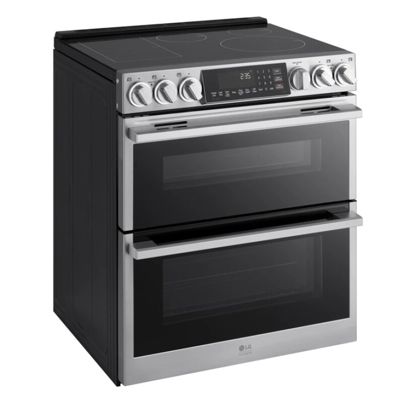 LG STUDIO 7.3 cu. ft. Double Oven Induction Slide-in Range with Probake® Convection and Air Fry LTIS7338XE