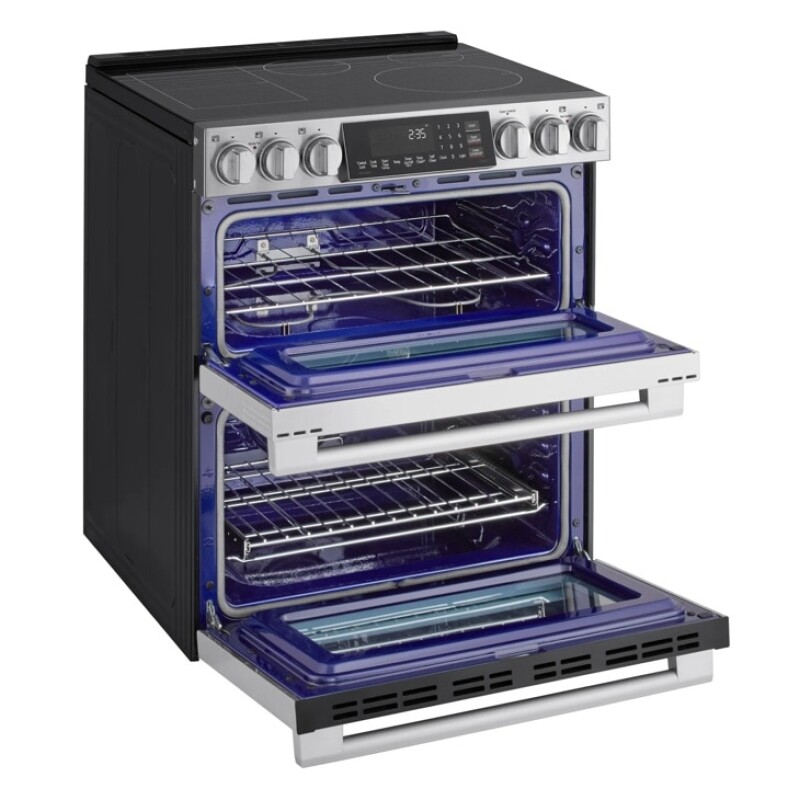 LG STUDIO 7.3 cu. ft. Double Oven Induction Slide-in Range with Probake® Convection and Air Fry LTIS7338XE