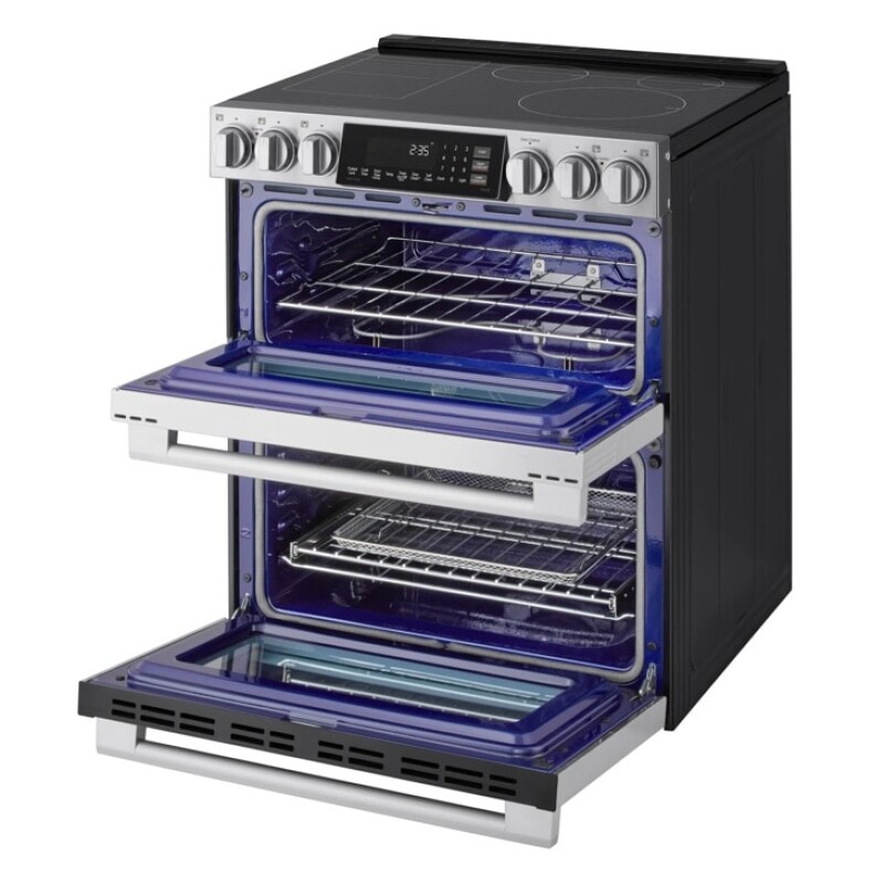 LG STUDIO 7.3 cu. ft. Double Oven Induction Slide-in Range with Probake® Convection and Air Fry LTIS7338XE