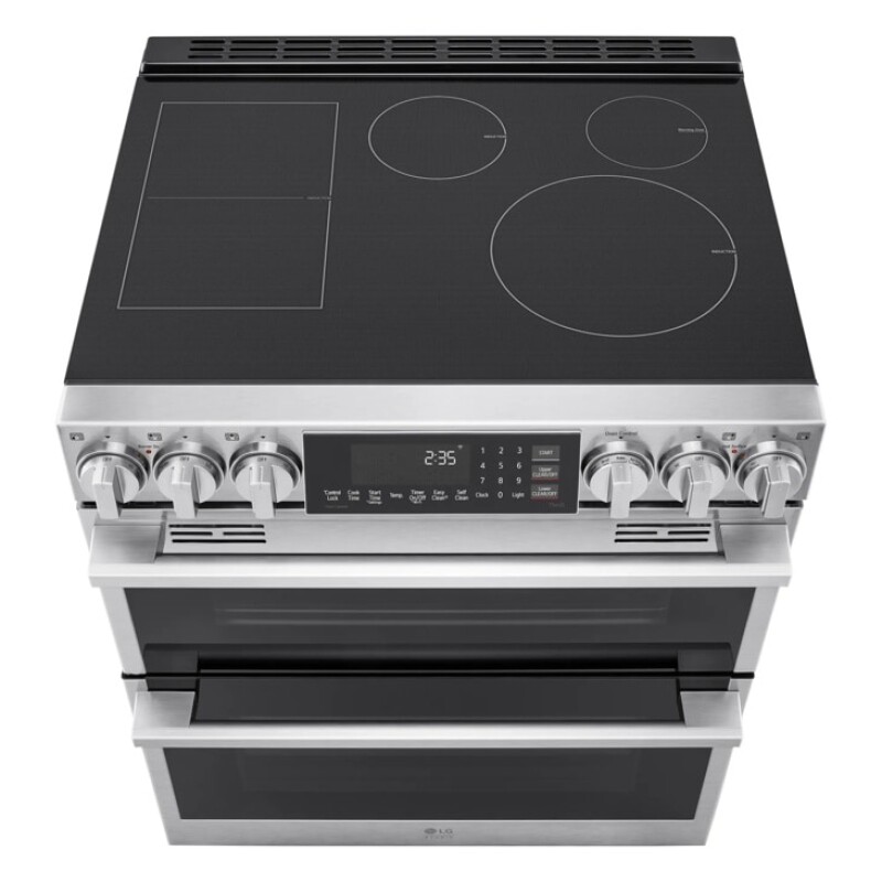 LG STUDIO 7.3 cu. ft. Double Oven Induction Slide-in Range with Probake® Convection and Air Fry LTIS7338XE