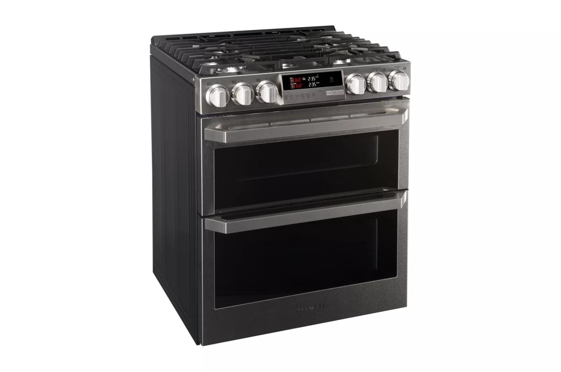 LG SIGNATURE 6.9 cu.ft. Smart wi-fi Enabled Gas Double Oven Slide-In Range with ProBake Convection® LUTG4519SN