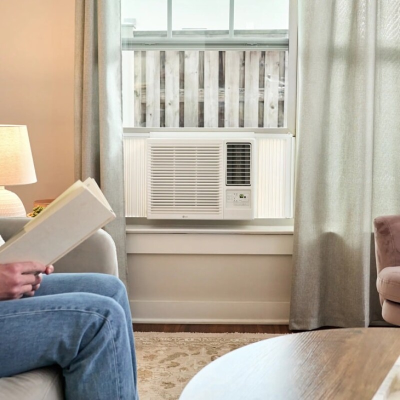 18,000 BTU Smart Wi-Fi Enabled Window Air Conditioner, Cooling & Heating LW1823HRSM
