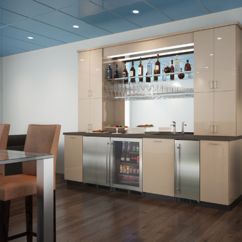 24-In Low Profile Built-In Beverage Center With Convertible Shelf And Maxstore Bin MABV224SG31A