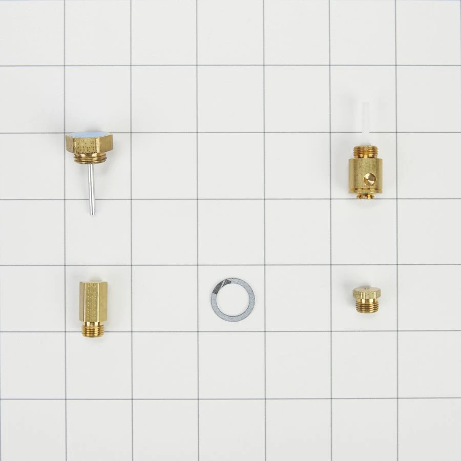 Dryer Liquid Propane Gas Conversion Kit with 2 LP gas rating stickers, 2 covers, 1 seal, and 2 orifices MAL9000AXX