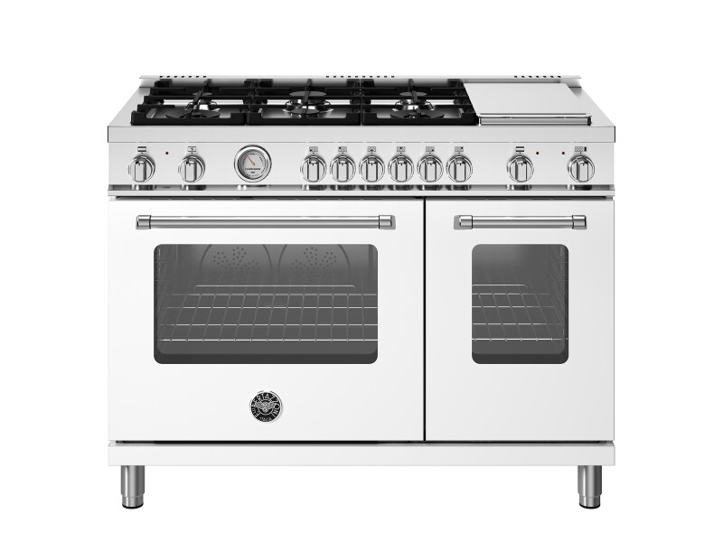 48 inch Dual Fuel Range, 6 Burners and Griddle, Electric Oven MAS486GDFMXV