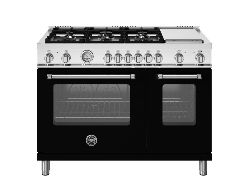 48 inch Dual Fuel Range, 6 Burners and Griddle, Electric Oven MAS486GDFMXV