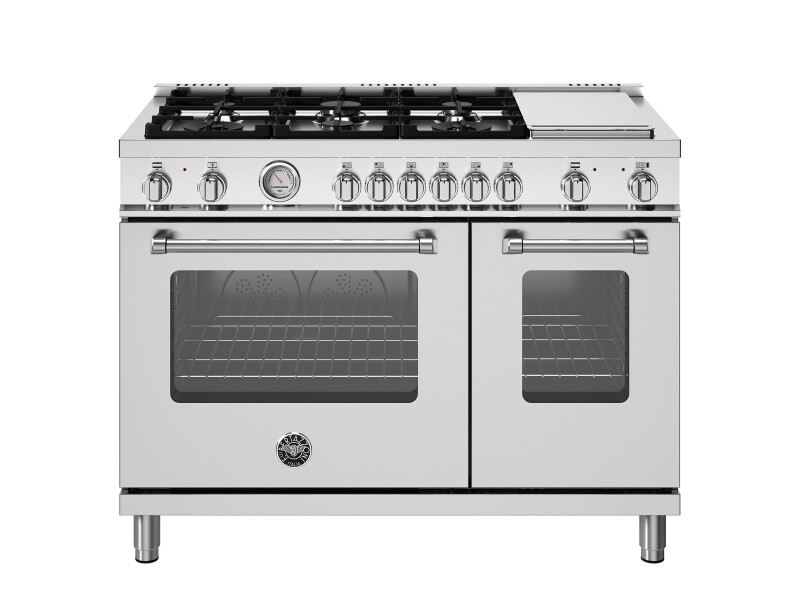 48 inch Dual Fuel Range, 6 Burners and Griddle, Electric Oven MAS486GDFMXV