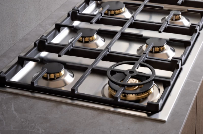 36 Drop-in Gas Cooktop 6 brass burners MAST366QBXT
