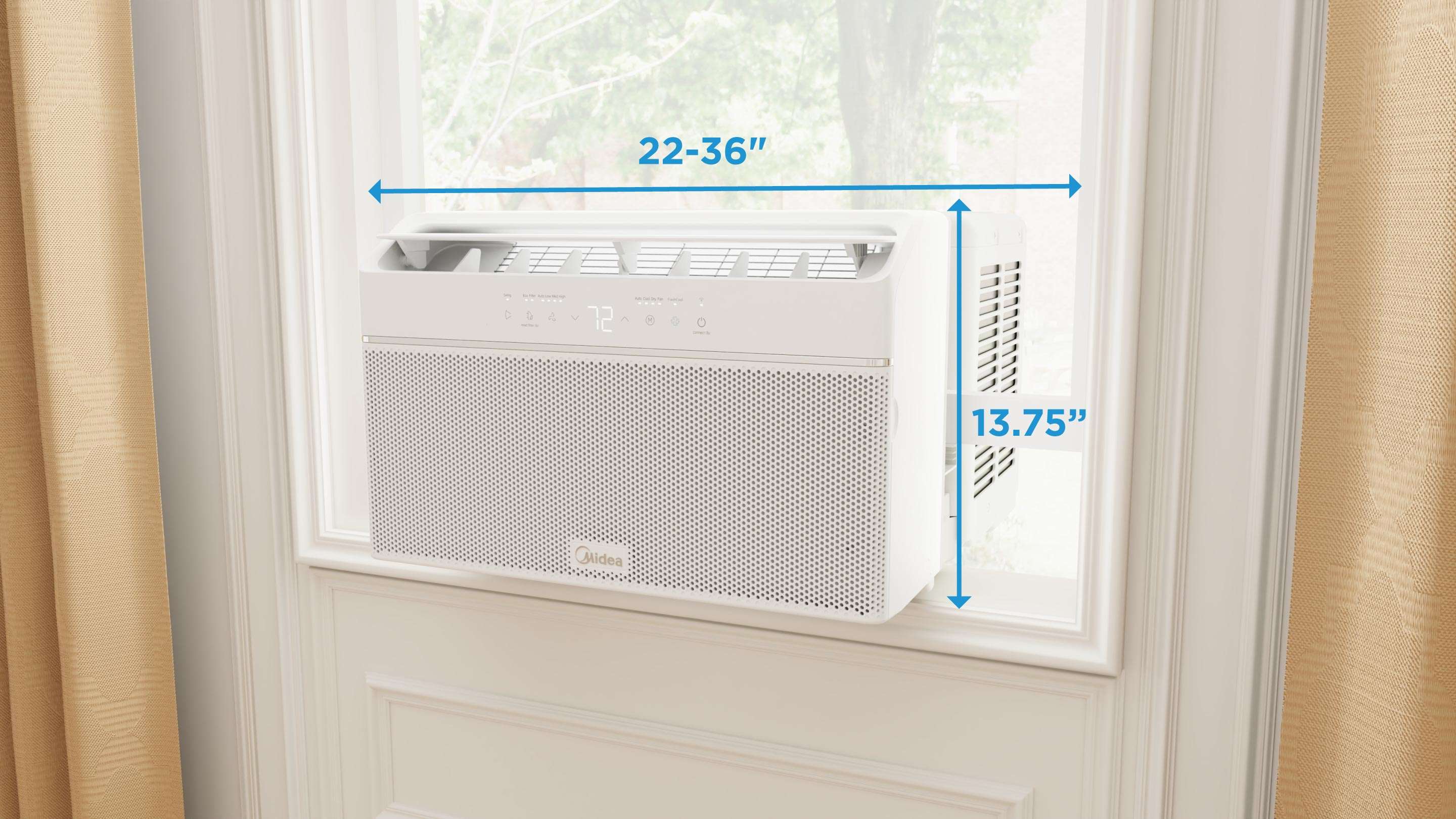 8,000 BTU DOE U-Shaped Smart Window Air Conditioner, for spaces up to 350 sq. ft. MAW08U2QWT