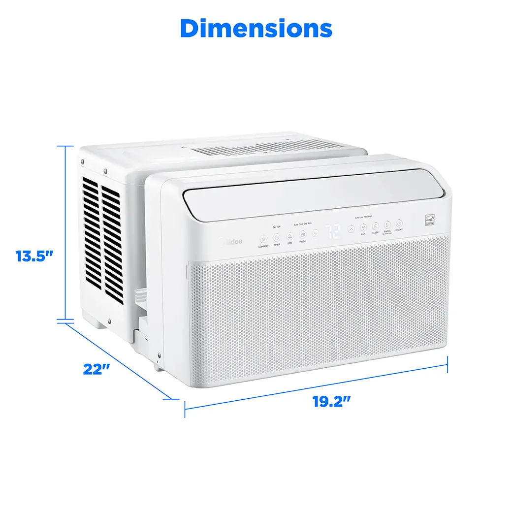 8,000 BTU DOE U-Shaped Smart Window Air Conditioner, for spaces up to 350 sq. ft. MAW08U2QWT