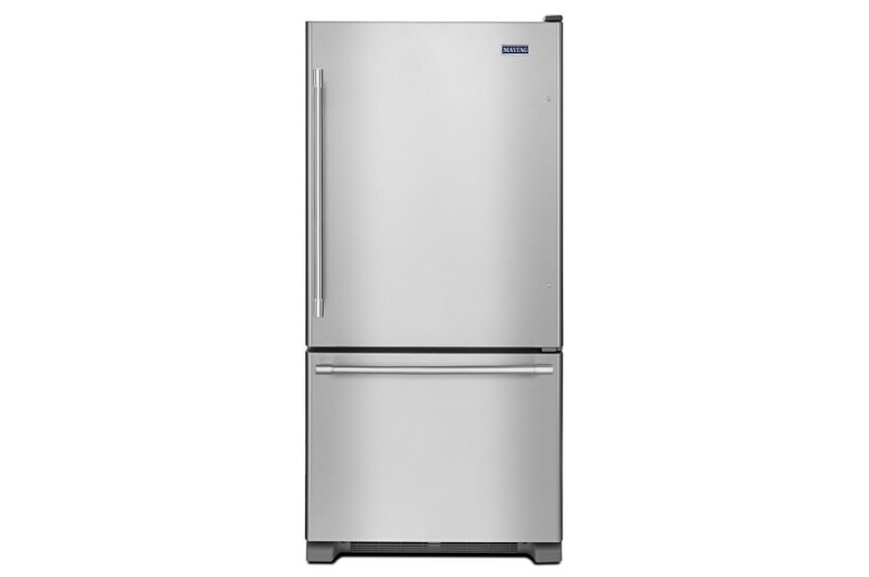Maytag 30-Inch Wide Bottom Mount Refrigerator - 19 Cu. Ft. Fingerprint Resistant Stainless Steel MBF1958FEZ Picture 1