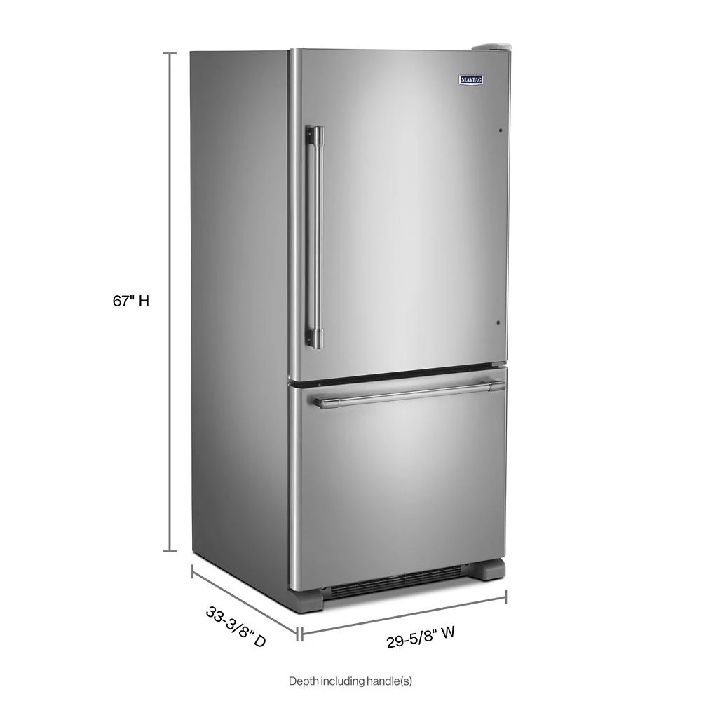30-inch Bottom Freezer Refrigerator with Freezer Drawer MBR1957FEZ