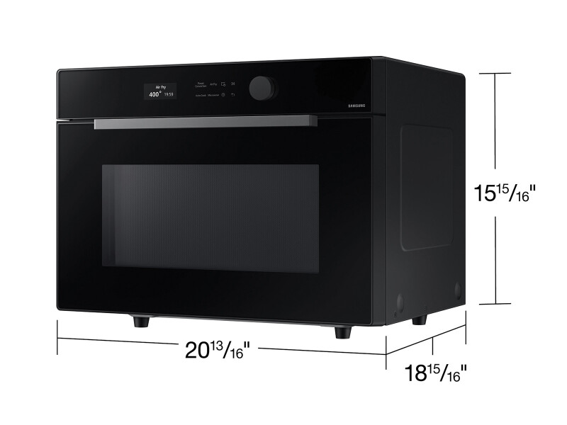 1.2 cu. ft. Countertop Microwave with Power Convection in Black Glass MC12DB8700CKAA
