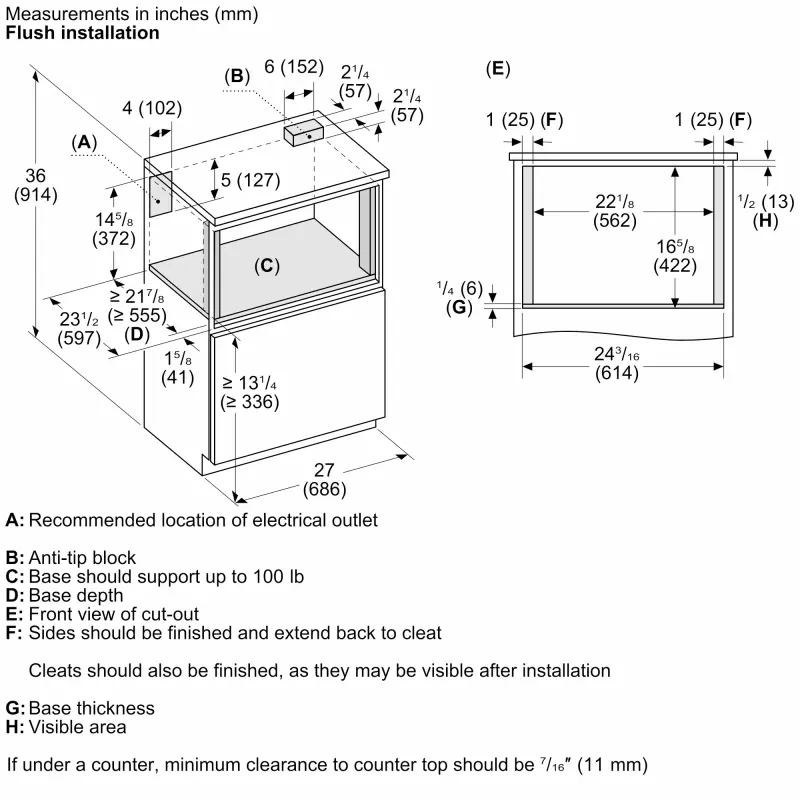24" MicroDrawer Microwave MD24BS