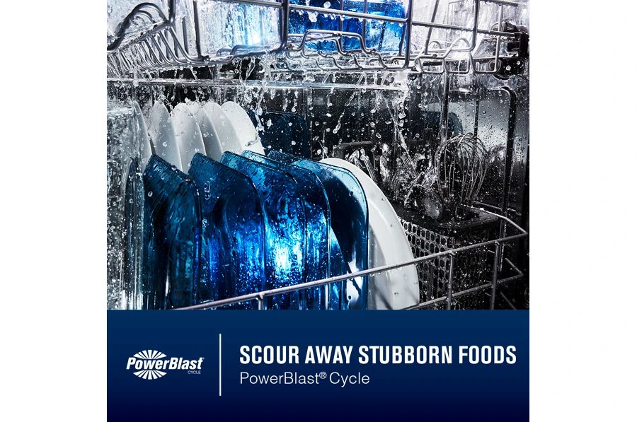 24” Top Control Dishwasher with Dual Power Filtration, PowerBlast® Cycle and 3rd Level Rack - 47 dBA MDB8959SKZ