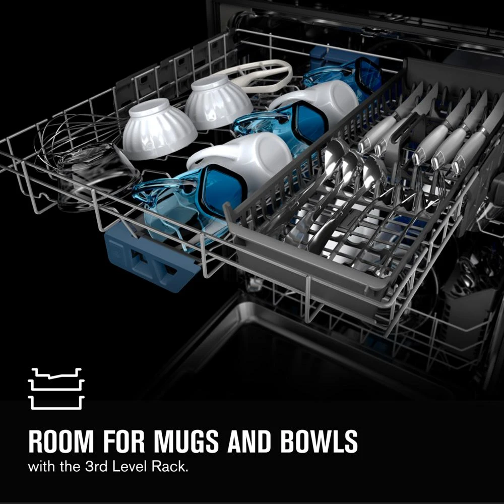 Front control dishwasher with Third Level Rack and Dual Power filtration MDB9959SKZ