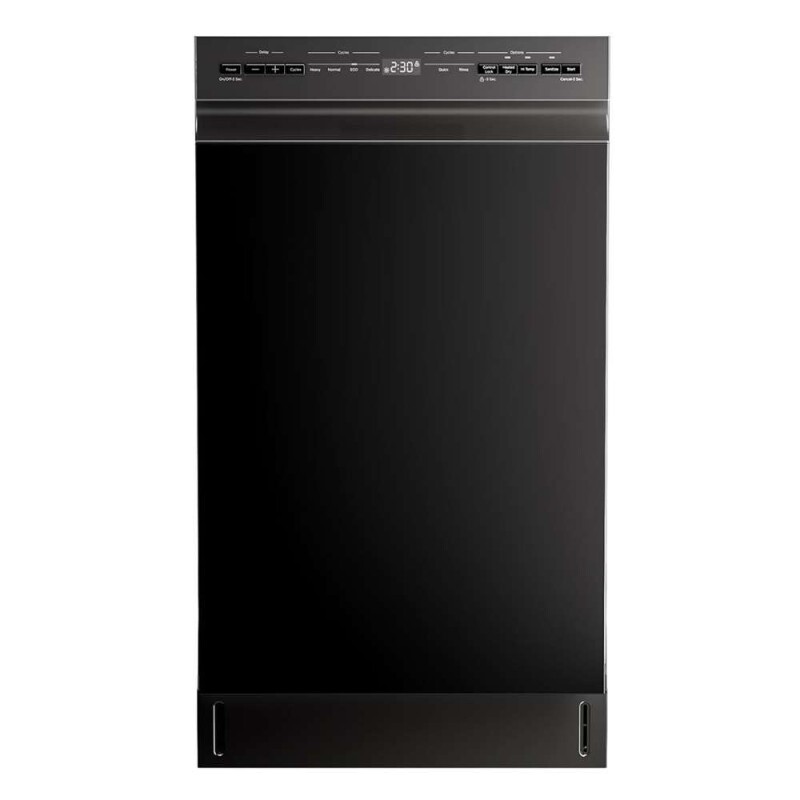 Midea MDF18A1ABB Built-in Dishwasher with 8 Place Settings, 6 Washing Programs, Stainless Steel Tub, Heated Dry Black MDF18A1ABB Picture 1
