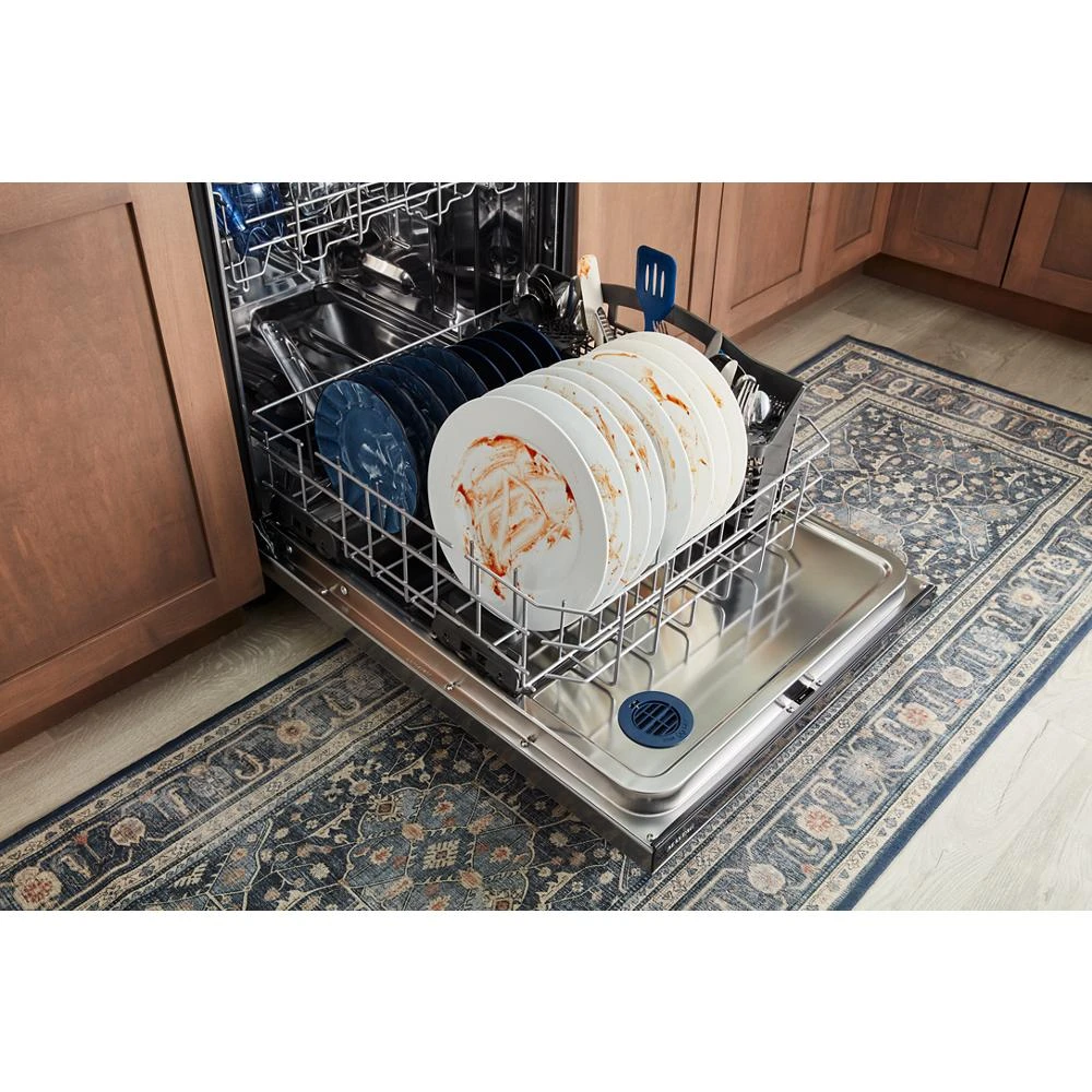 24 Inch Built-In Dishwasher With Power Dry, Sanitize Cycle, And Pocket Handle MDPS7024SW