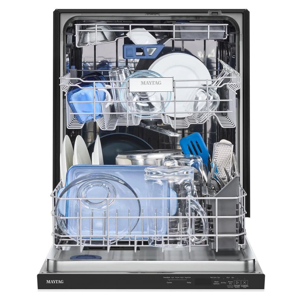 24 Inch Built-In Dishwasher With Power Dry, Sanitize Cycle, And Pocket Handle MDPS7024SW