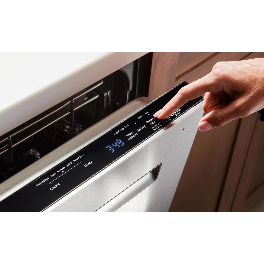 24 Inch Built-In Dishwasher With Power Dry, Sanitize Cycle, And Pocket Handle MDPS7024SW