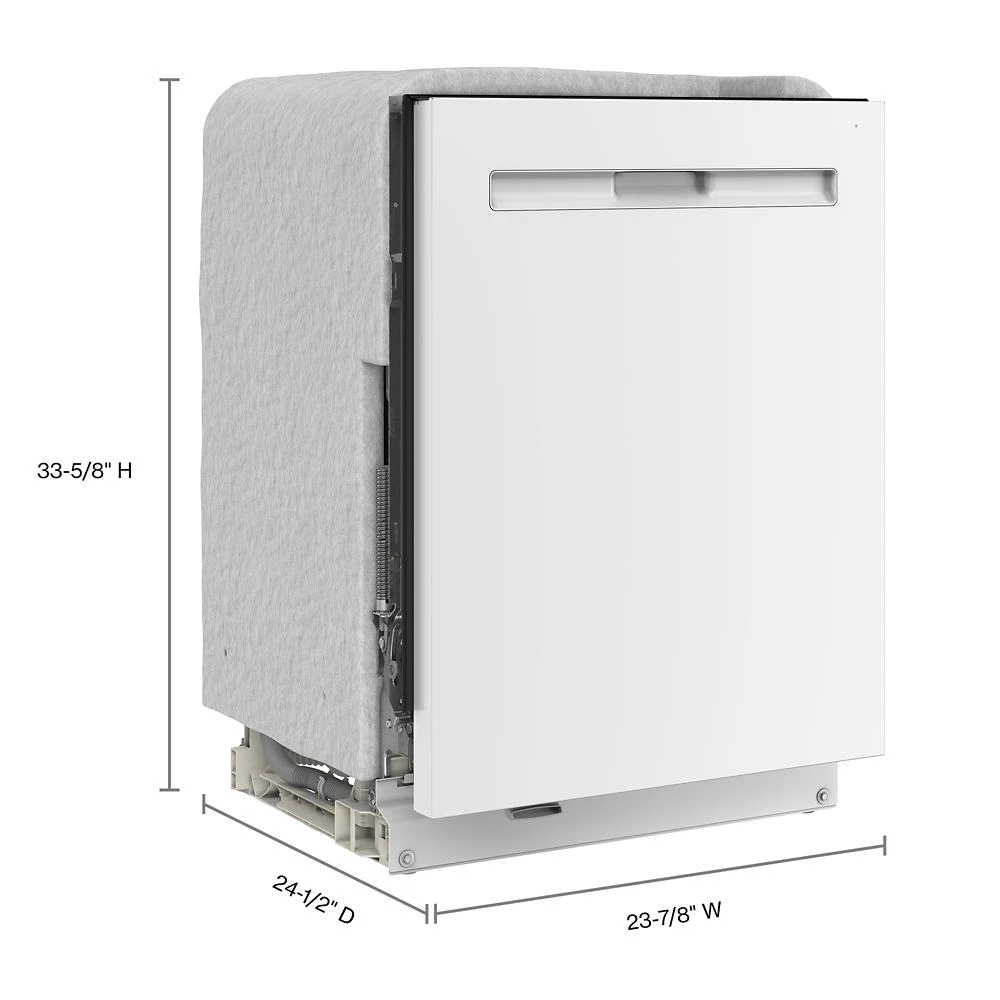 24 Inch Built-In Dishwasher With Power Dry, Sanitize Cycle, And Pocket Handle MDPS7024SW