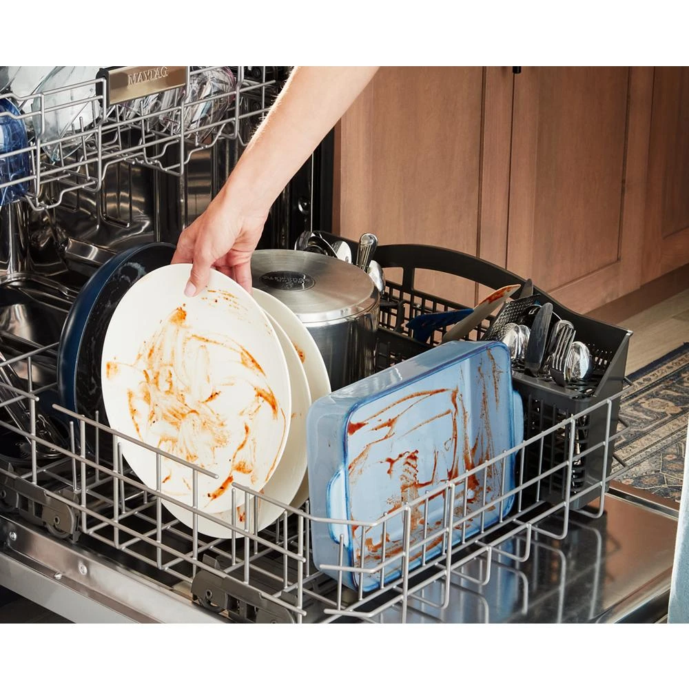 24 Inch Built-In Dishwasher With Power Dry, Sanitize Cycle, And Pocket Handle MDPS7024SW