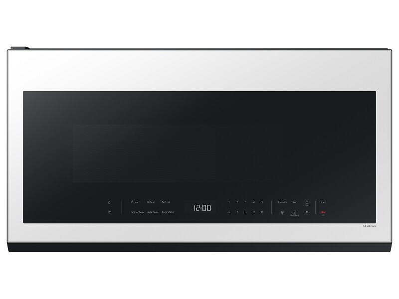 Bespoke 2.1 cu. ft. Over-the-Range Microwave with Wi-Fi in White Glass ME21DB630012AA