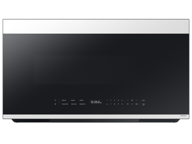 Bespoke 2.1 cu. ft. Over-the-Range Microwave with Auto Dimming Glass Touch Controls in White Glass ME21DB670012AA